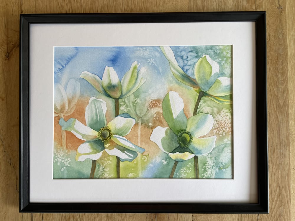 Anemones in watercolour - image 1 - student project
