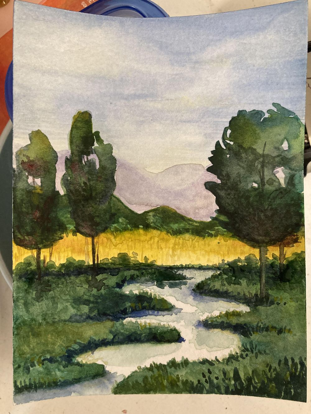 Watercolor Landscape - image 1 - student project