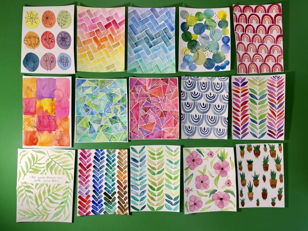 Watercolor Patterns - 10 day journey - image 4 - student project