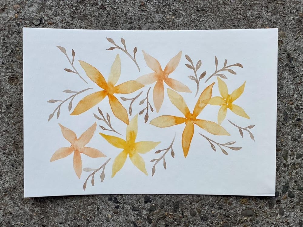 Watercolor Flowers Skillshare Student Project