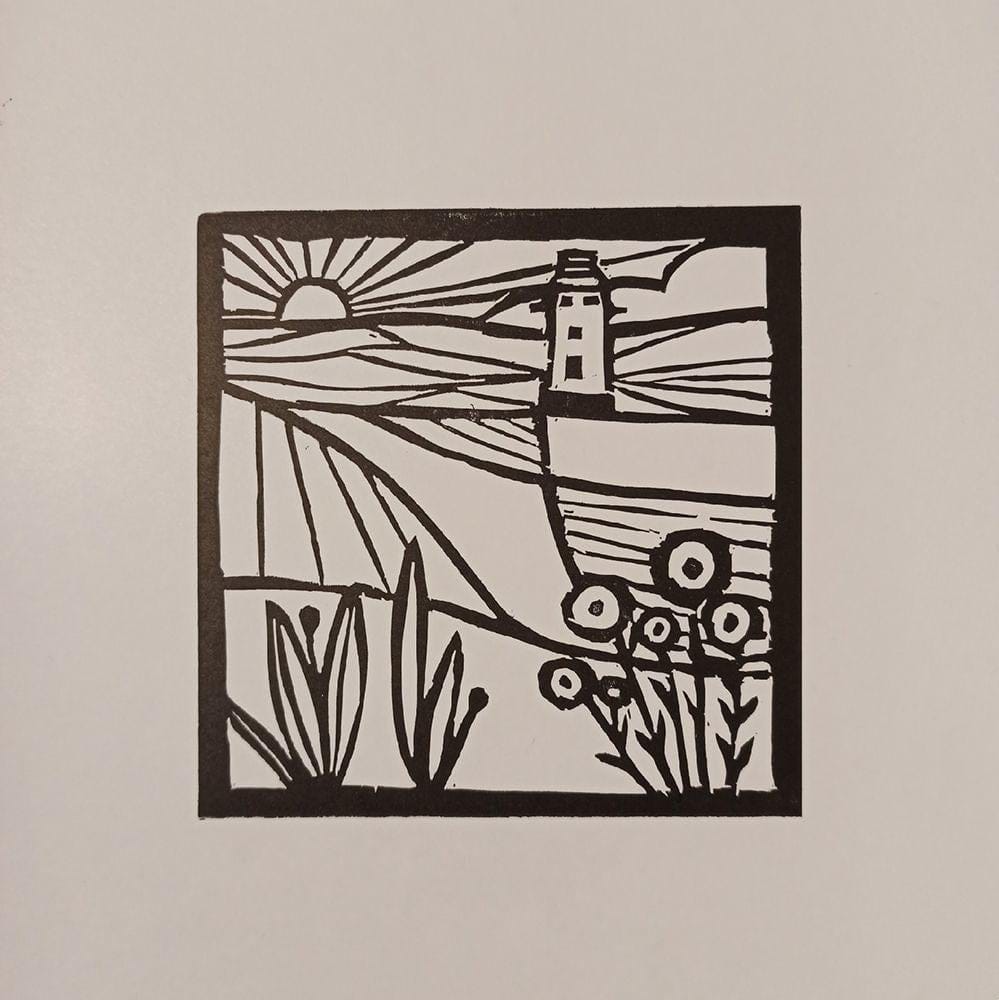 Linocut landscape - image 1 - student project
