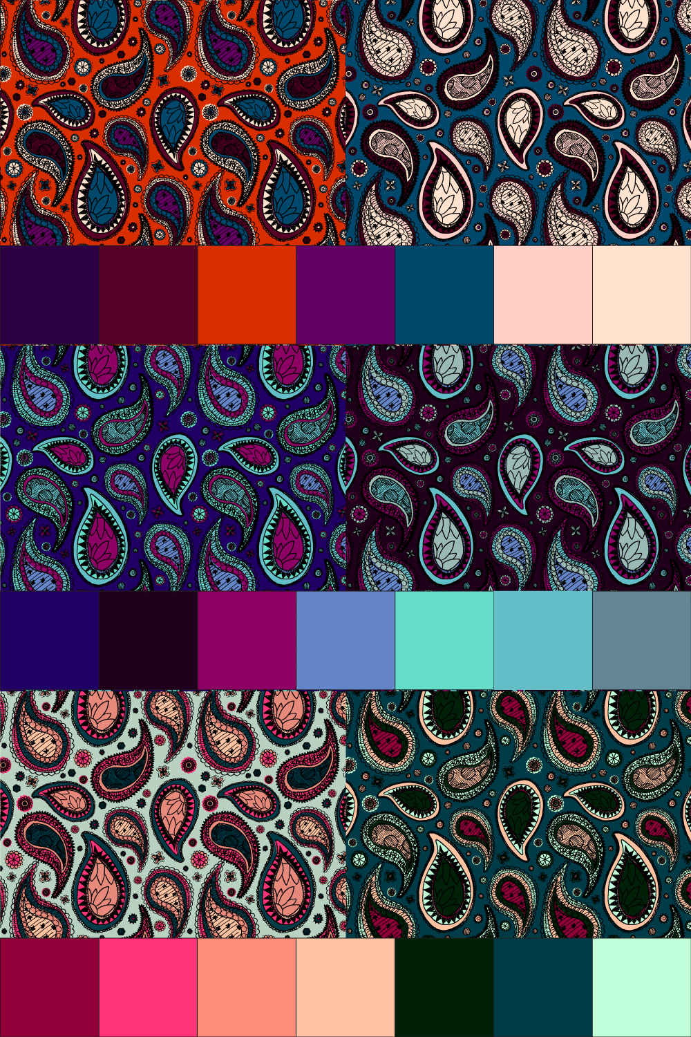 Paisley Pattern using Illustrator and Photoshop - image 3 - student project