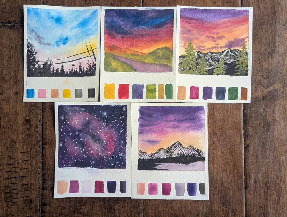 15 Day Watercolor Challenge - Turn blank pages into Vibrant Art Masterpieces - image 1 - student project