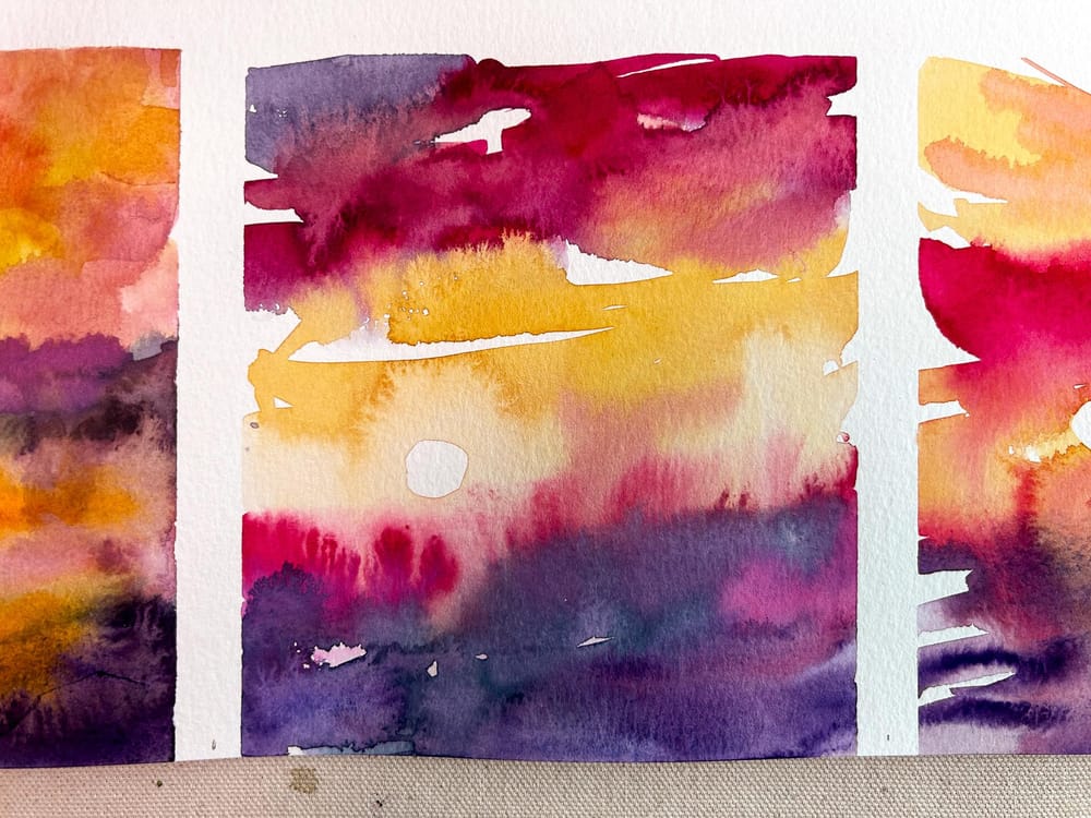 Fun Watercolor Sunsets with Ohn Mar Win :) - image 1 - student project