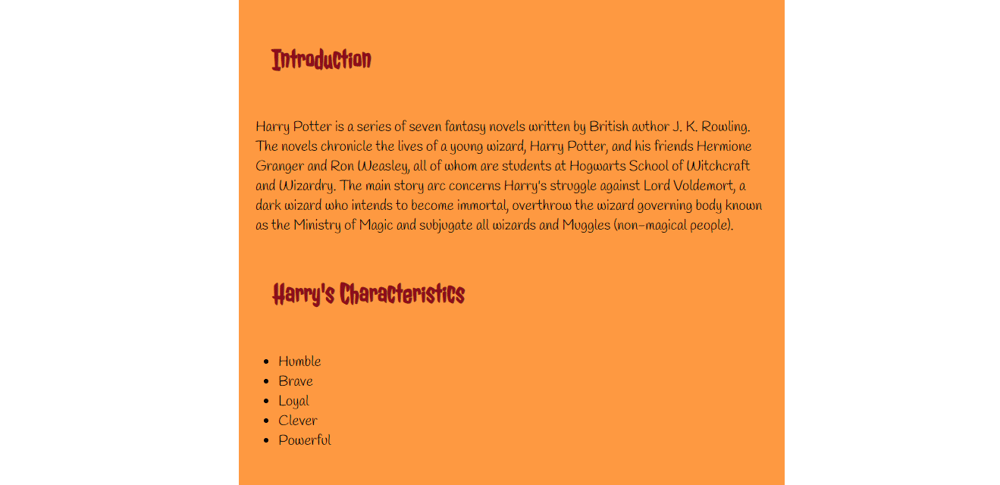 Harry Potter | A Webpage about my favourite character! - image 2 - student project