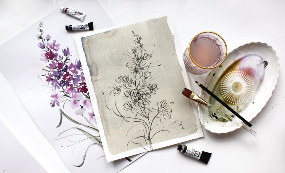 Watercolor Snapdragon - image 2 - student project