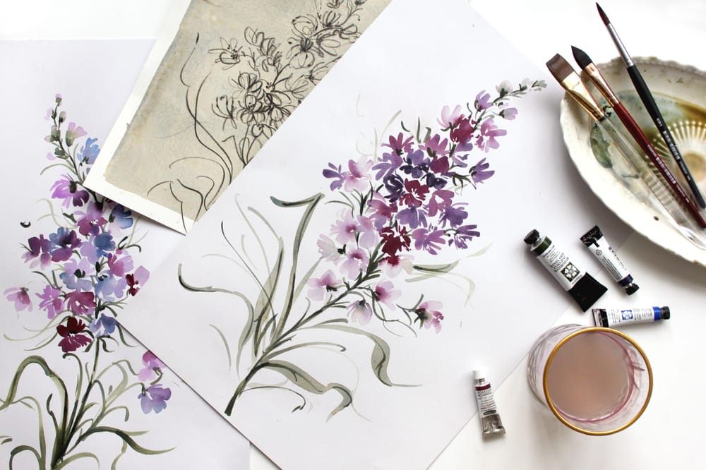 Watercolor Snapdragon - image 1 - student project