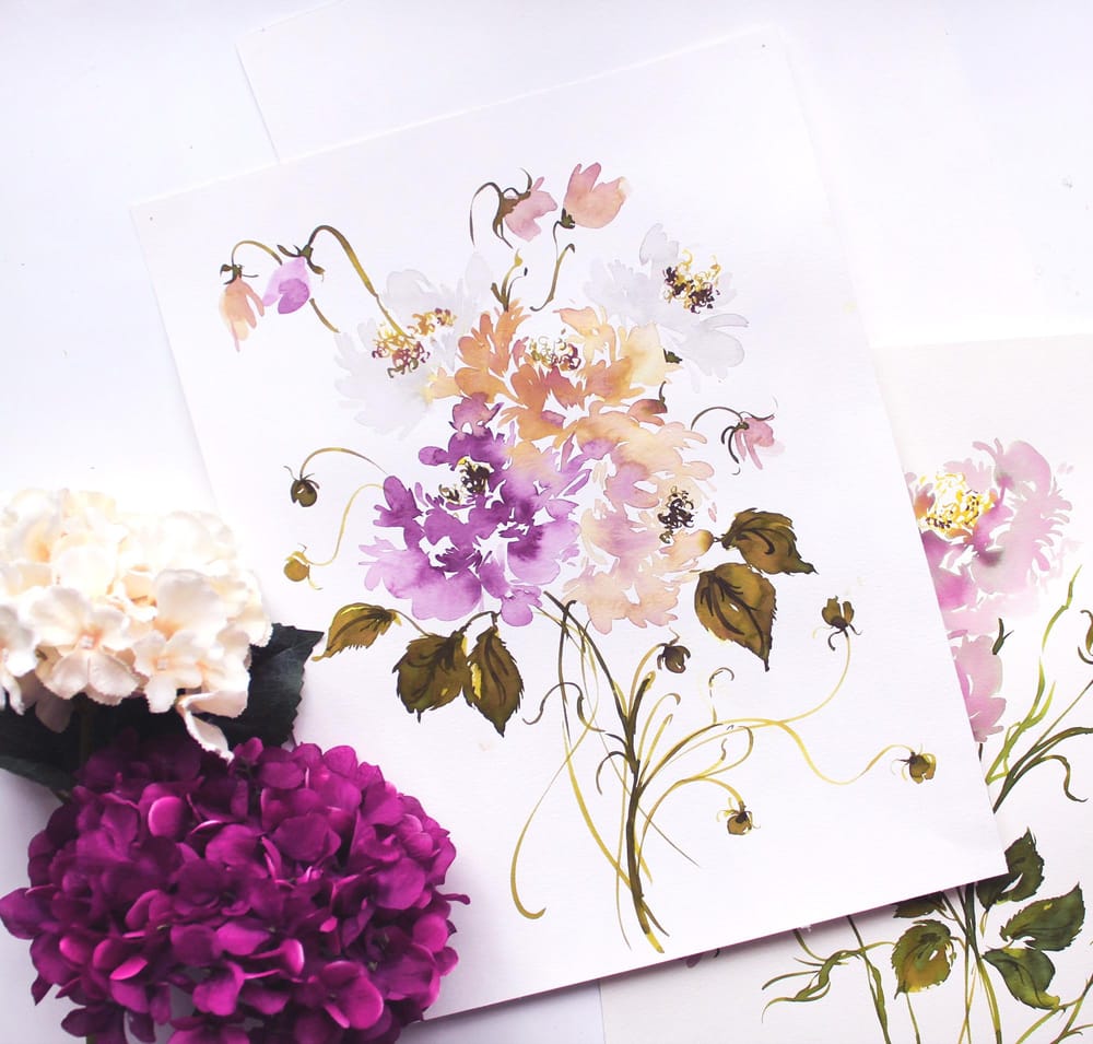 Watercolor Climbing Roses - image 1 - student project