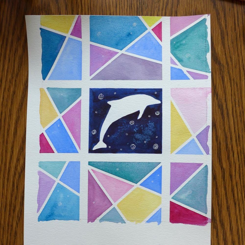 Watercolor with Washi Tape - image 3 - student project