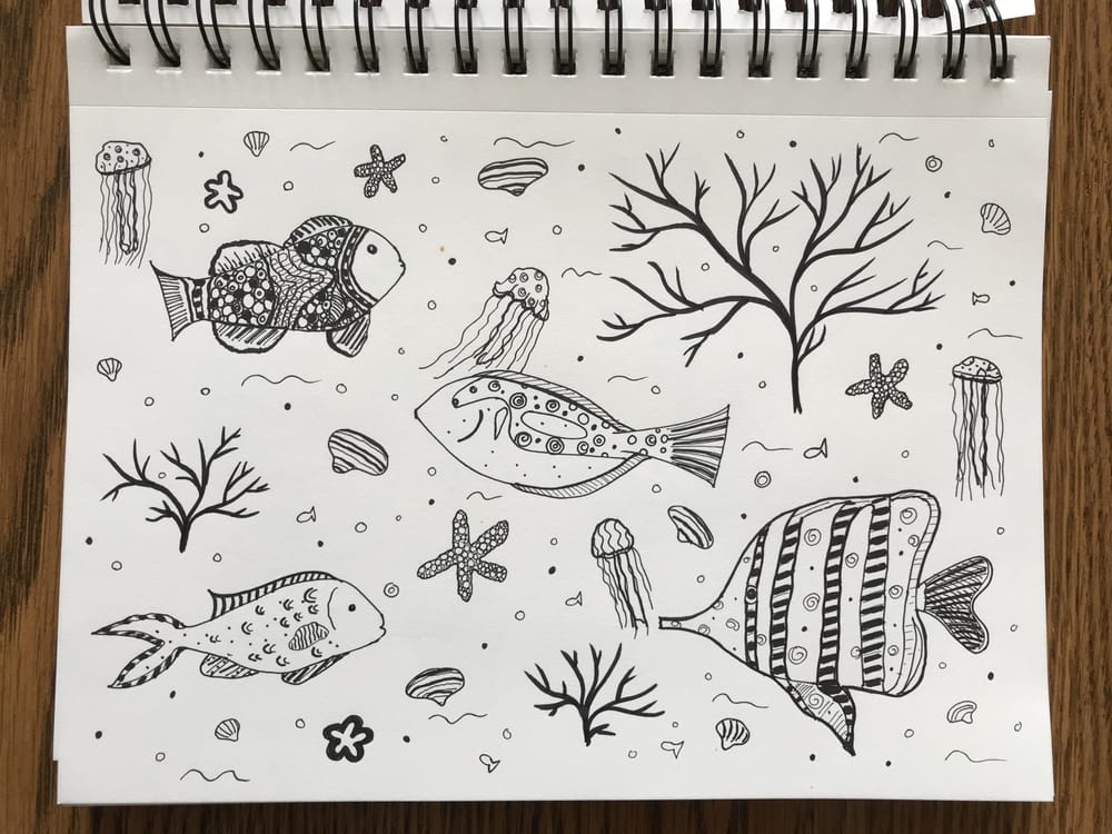 Mandala and Doodles with Ink Pens - image 2 - student project