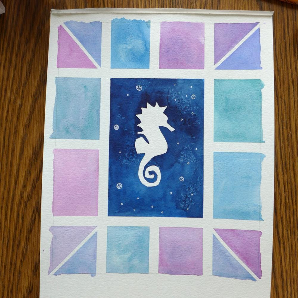 Watercolor with Washi Tape - image 4 - student project