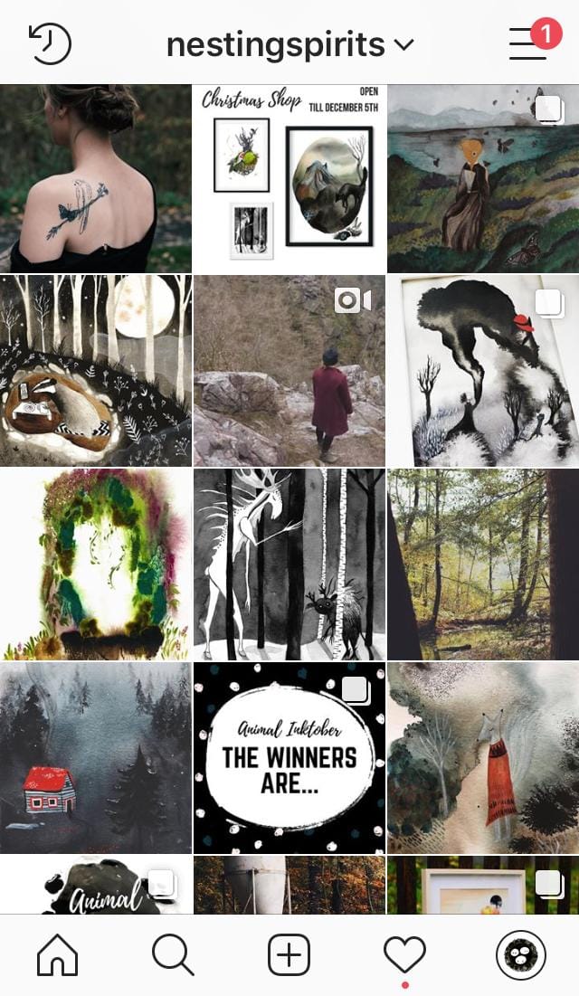 @nestingspirits - IG feed - image 1 - student project