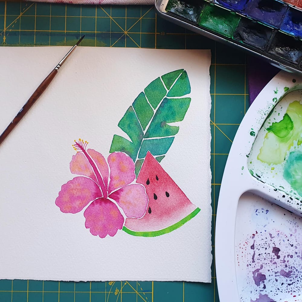 Fruits and Florals in Watercolor - image 1 - student project