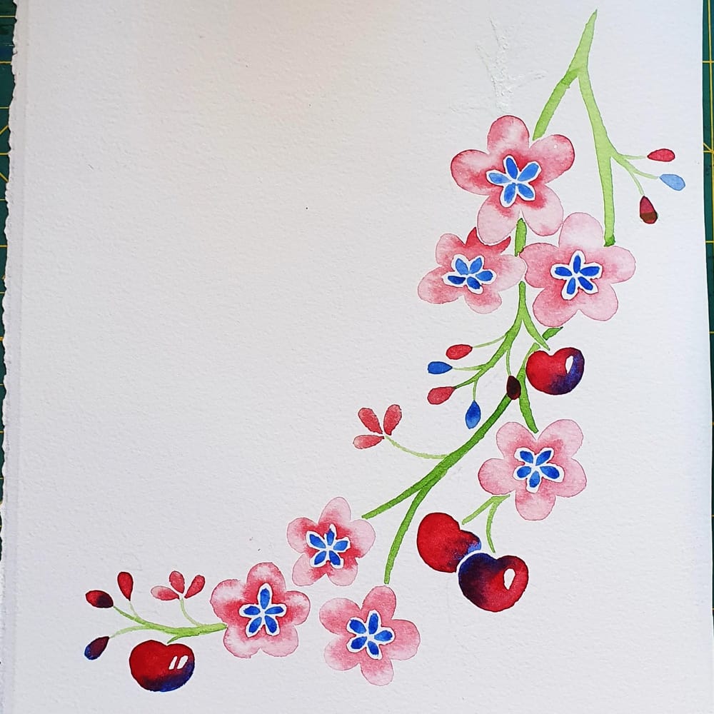 Fruits and Florals in Watercolor - image 4 - student project