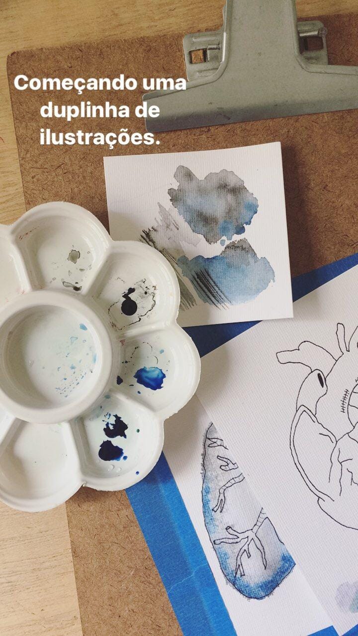 Watercolor book journal process. - image 1 - student project