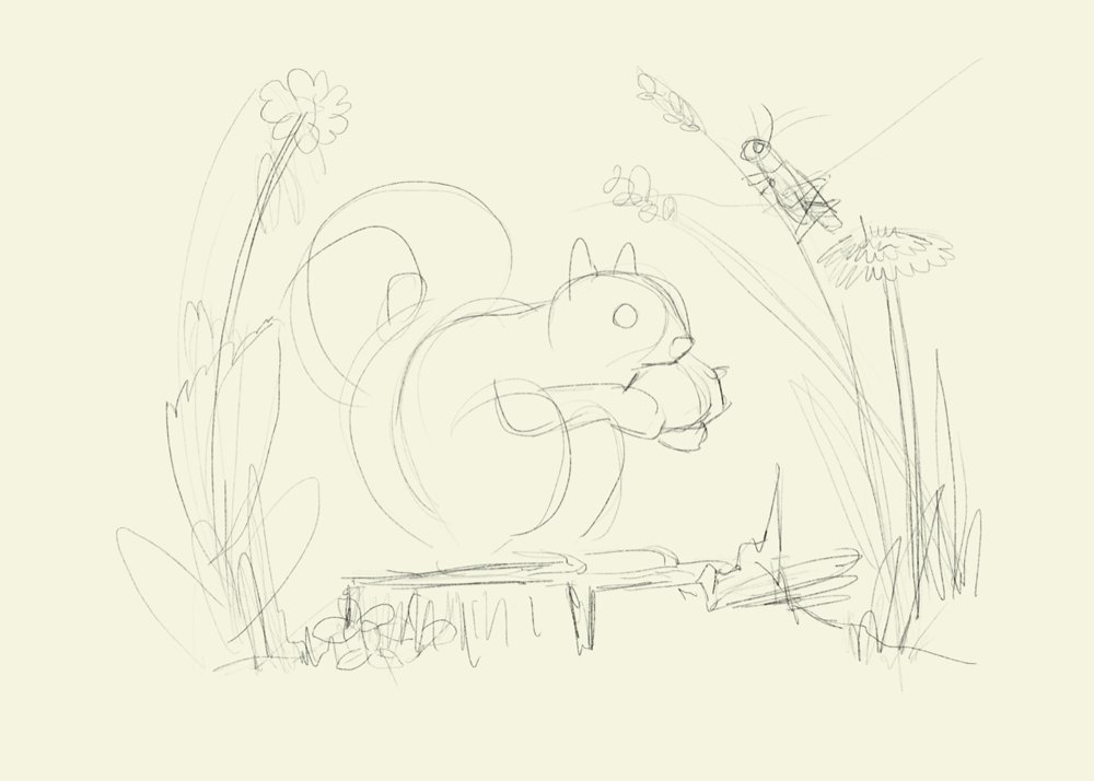 Explore Inking Assignment - Hungry Squirrel - image 1 - student project