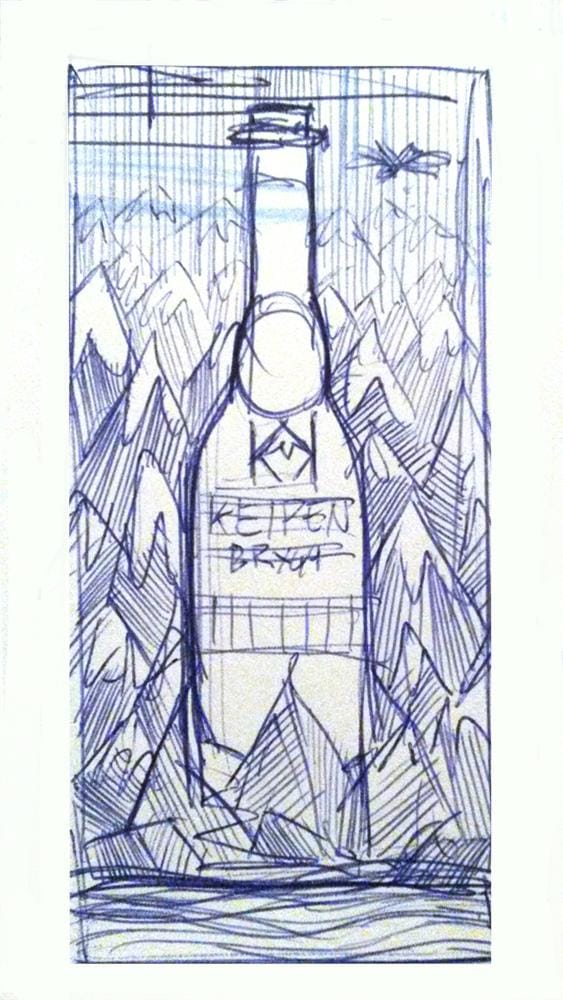 Beer bottle label - image 1 - student project