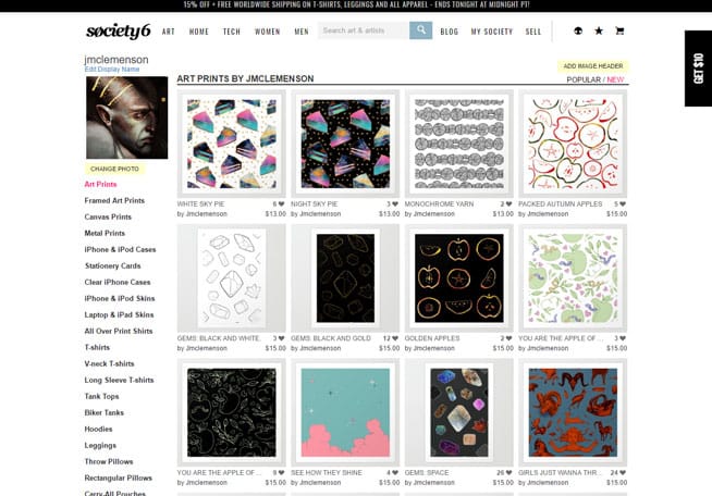 Society 6 and hopefully soon creative market? - image 1 - student project