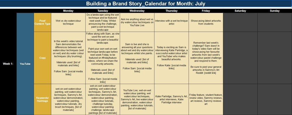 Art Teacher Example for Building a Brand Story Class - image 3 - student project