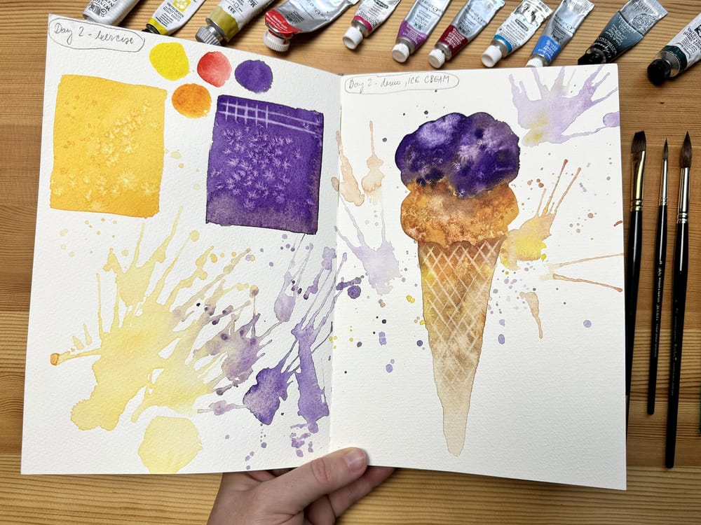 7 day watercolor challenge - My project - image 1 - student project