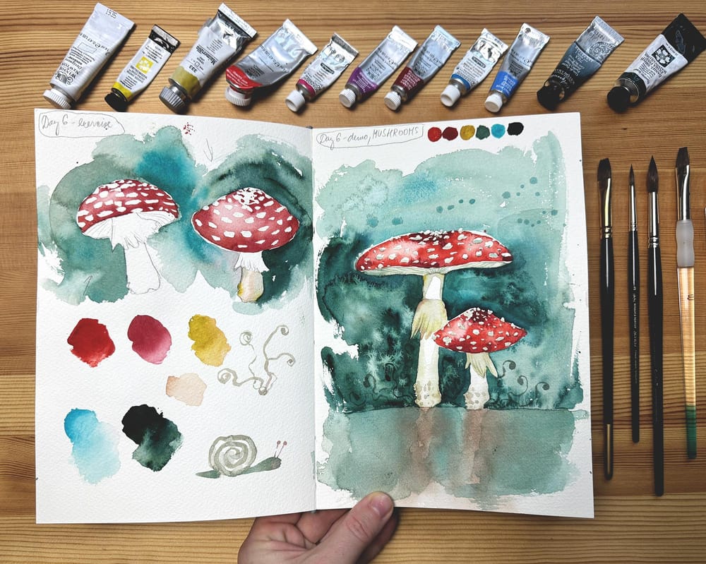 7 day watercolor challenge - My project - image 5 - student project