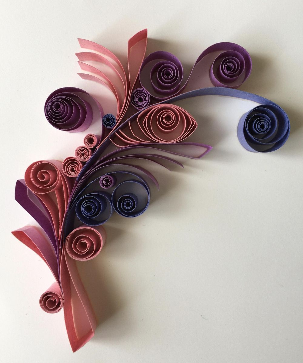 Hand-quilled feather - image 1 - student project