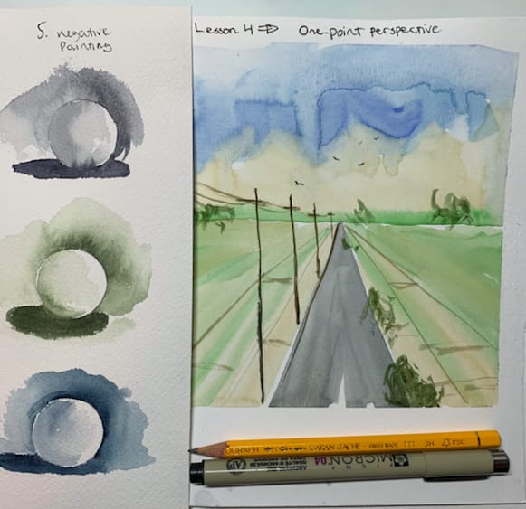 Introduction to Watercolor Seascapes : Learn Negative Painting & Perspective - image 1 - student project