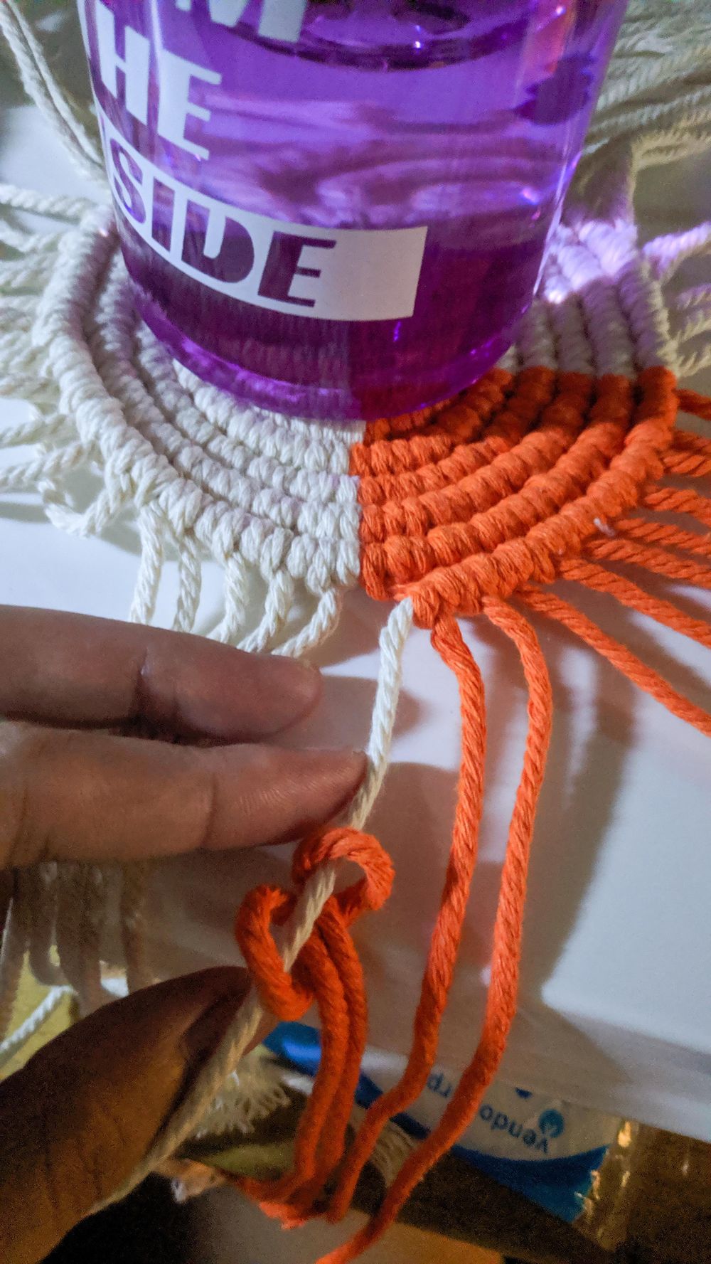 My Macramé Coaster - image 2 - student project