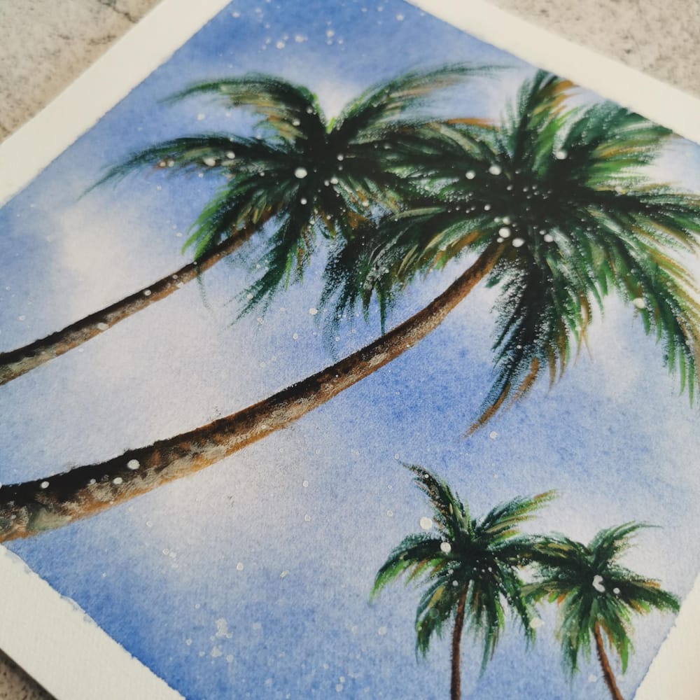 Watertcolor Palm Trees - image 2 - student project