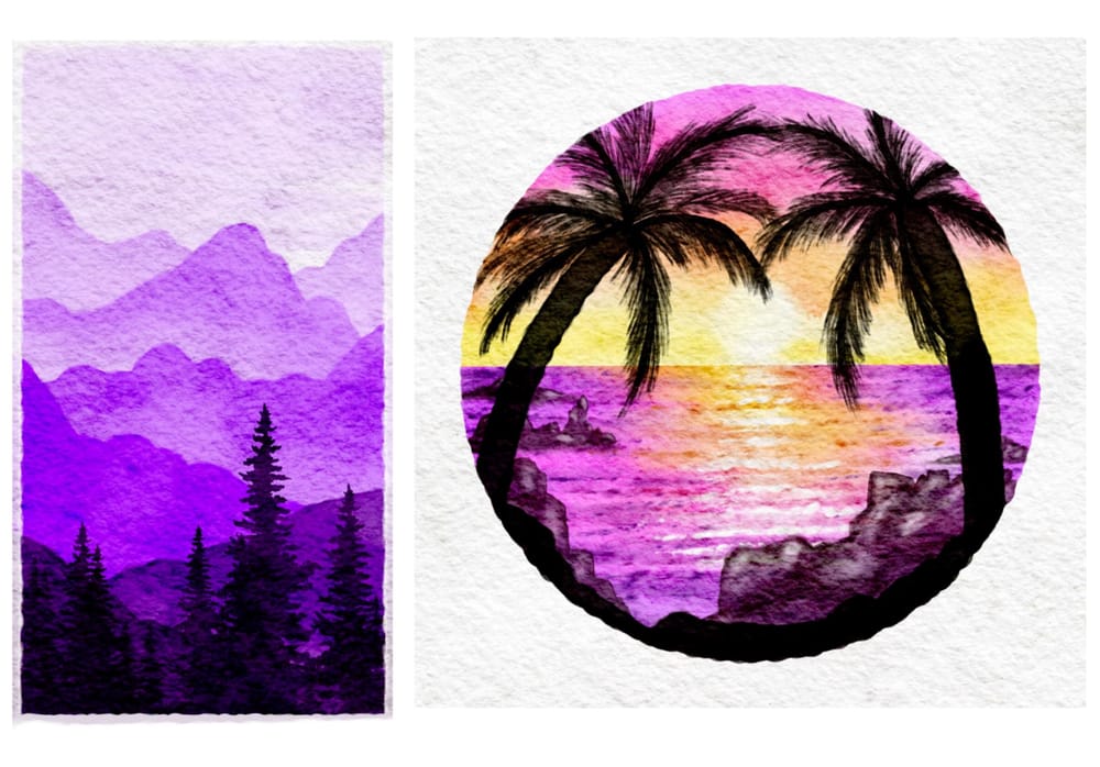 Digital Watercolor Landscapes - image 1 - student project
