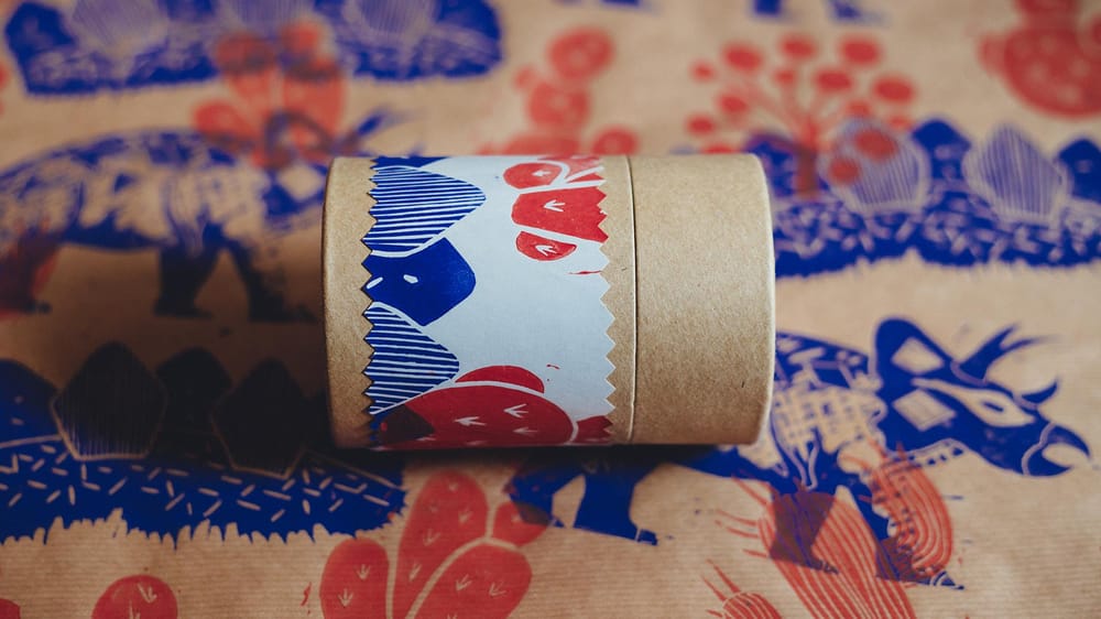 Dinosaur Linocut Wrapping Paper & Gift Tags - image 7 - student project