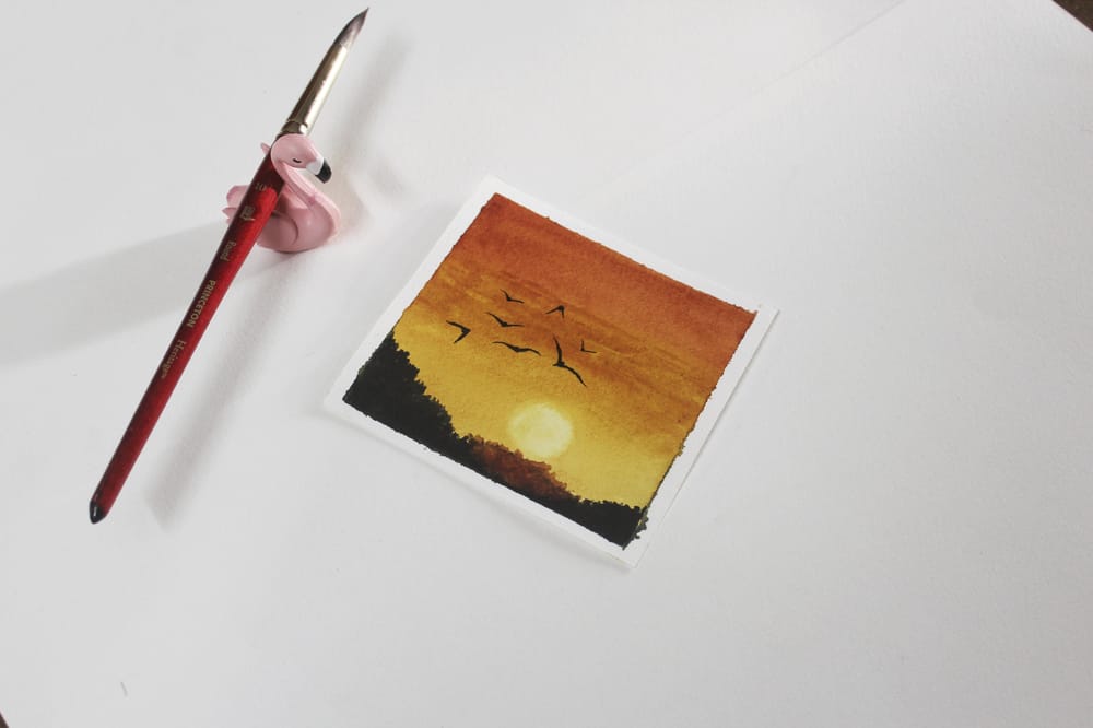 To add bird in a painting - image 1 - student project