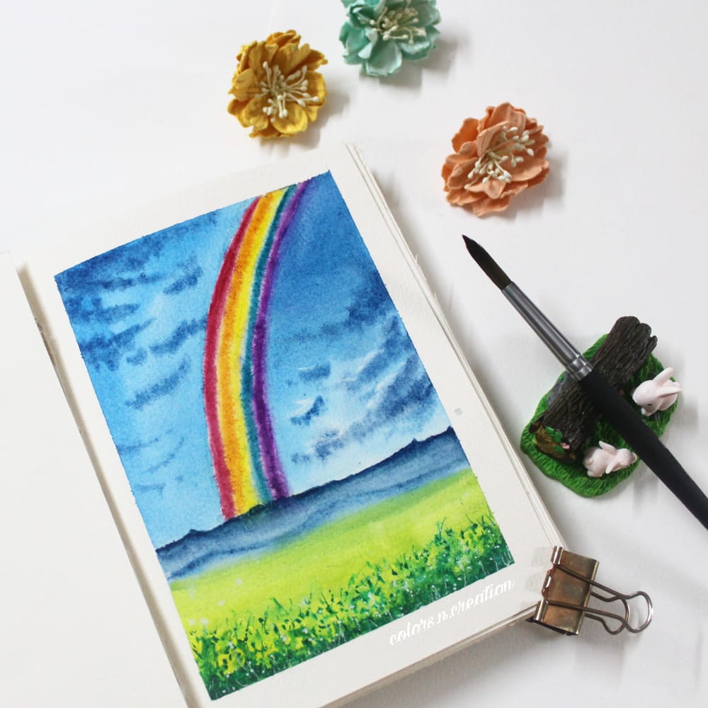 Monsoon themed painting - image 4 - student project