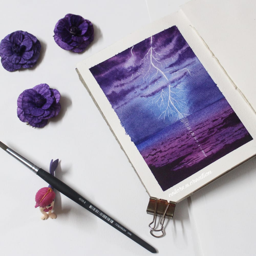 Monsoon themed painting - image 3 - student project