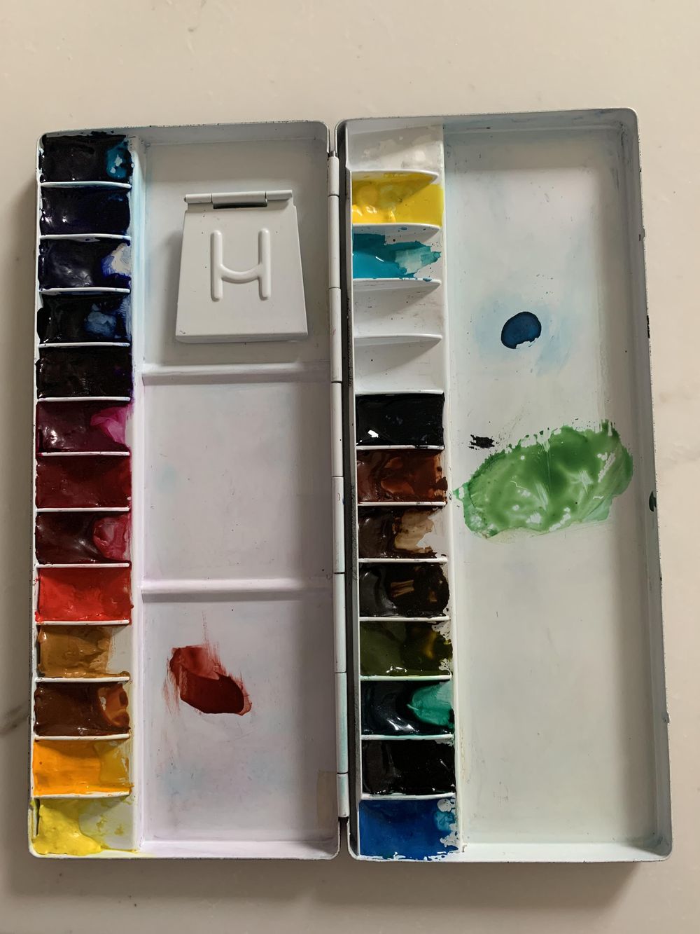 Watercolor palette setup and maxing chart Skillshare Student Project