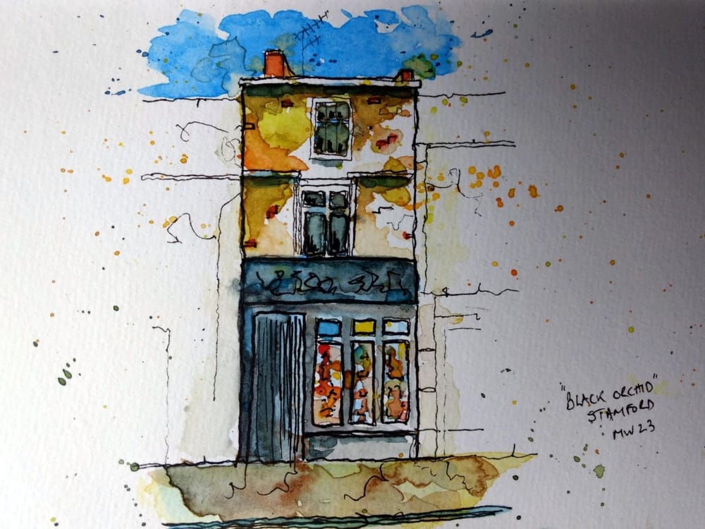 Urban Sketching for Beginners - Stamford Shops - image 1 - student project