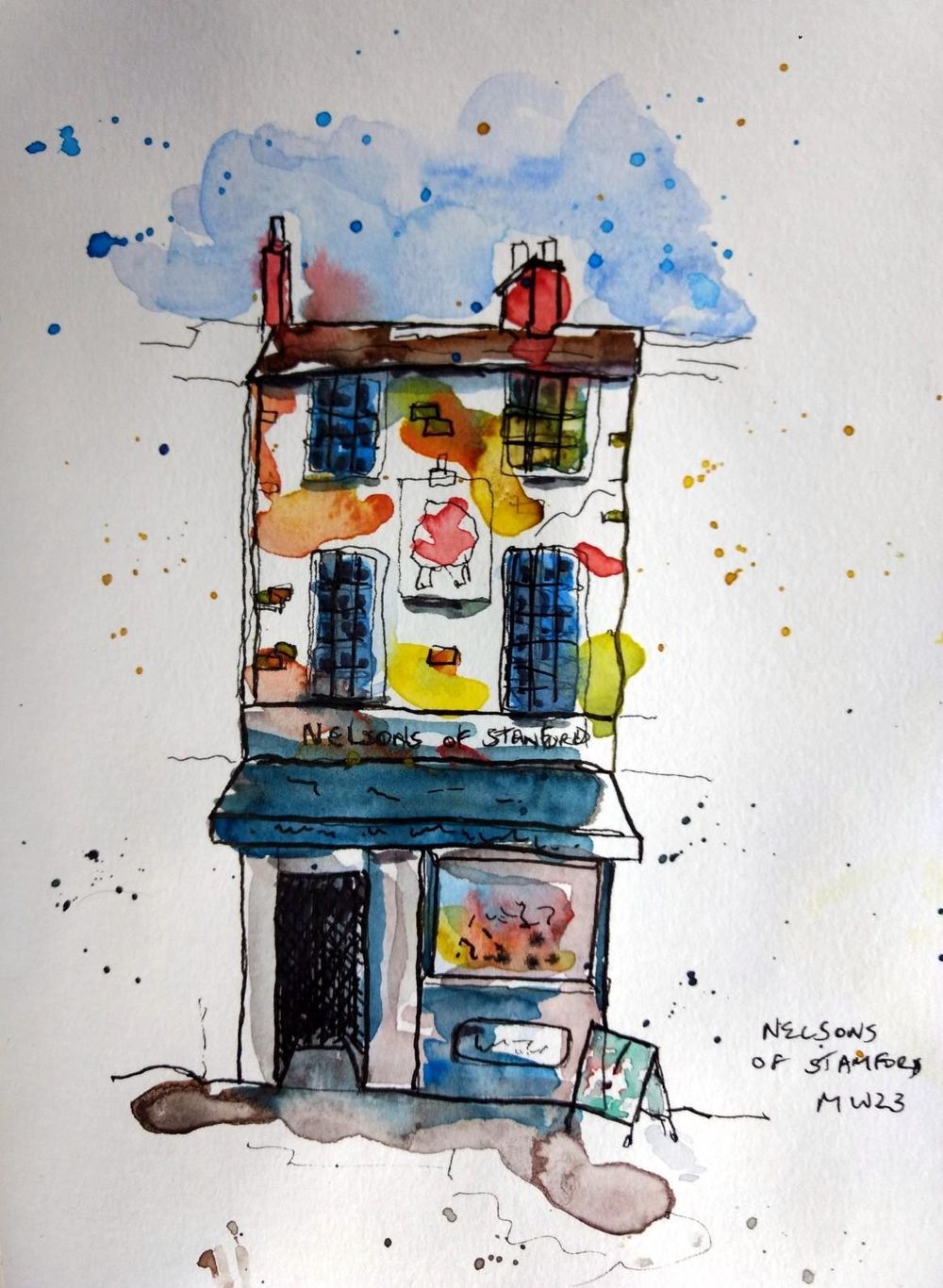 Urban Sketching for Beginners - Stamford Shops - image 2 - student project