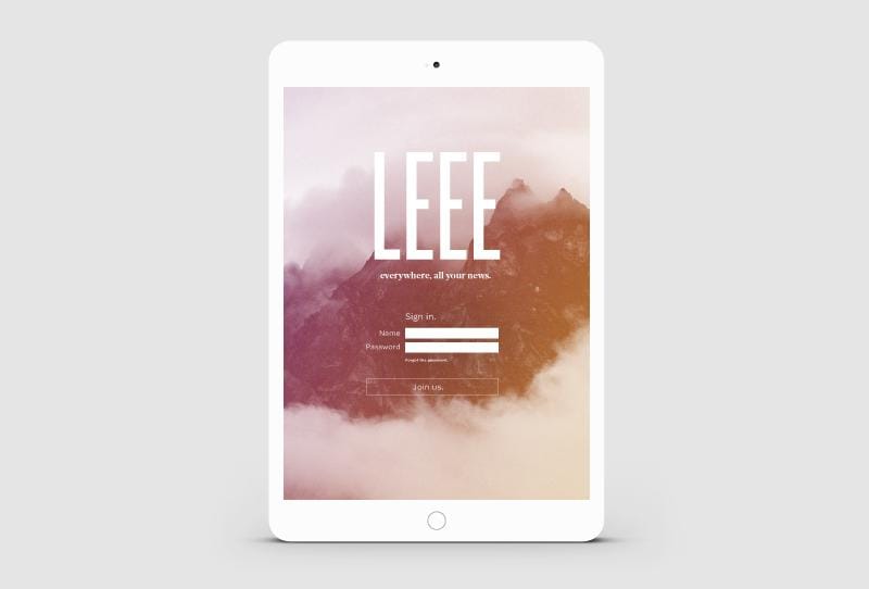 LEEE iPad RSS Reader - image 2 - student project