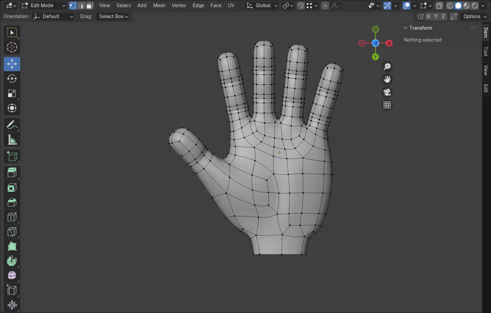 low poly hand - image 1 - student project
