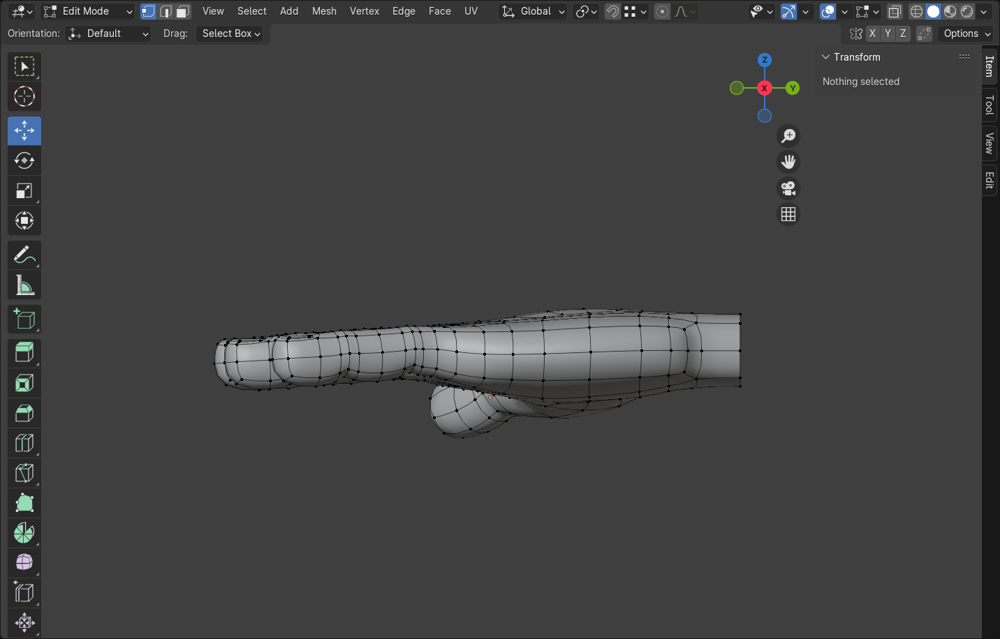 low poly hand - image 3 - student project