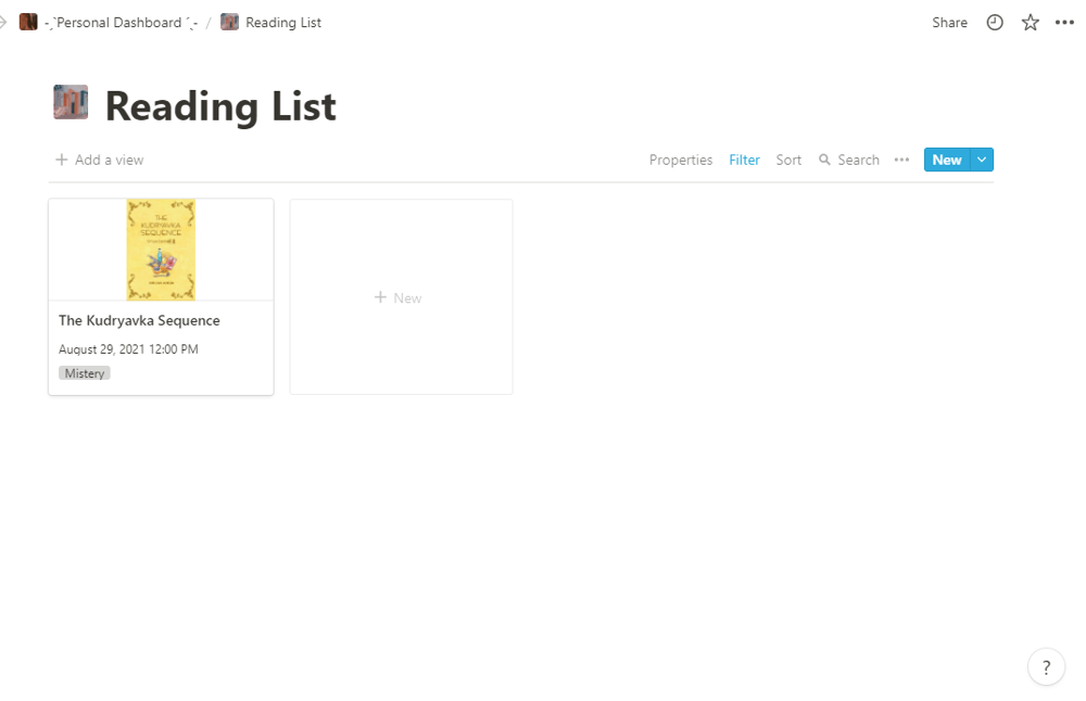 Personal Dashboard - image 1 - student project