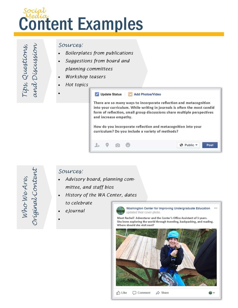 Higher Education Professional Dev. Social Media Vision Board & Example Posts - image 3 - student project