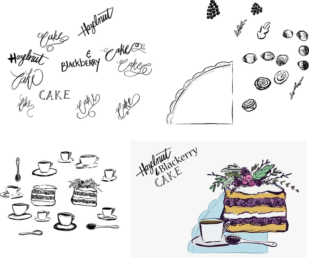 HAZELNUT AND BLACKBERRY CAKE - image 4 - student project