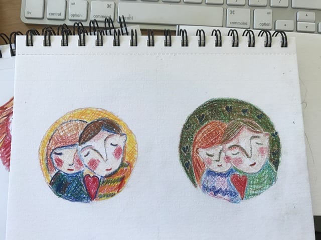 Watercolour Valentines card - image 1 - student project