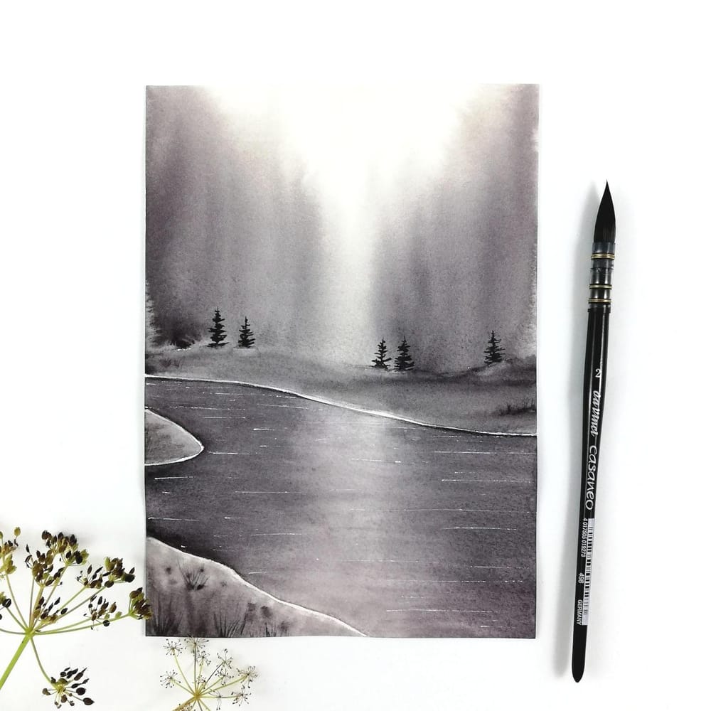 my moody monochrome landscape - image 1 - student project