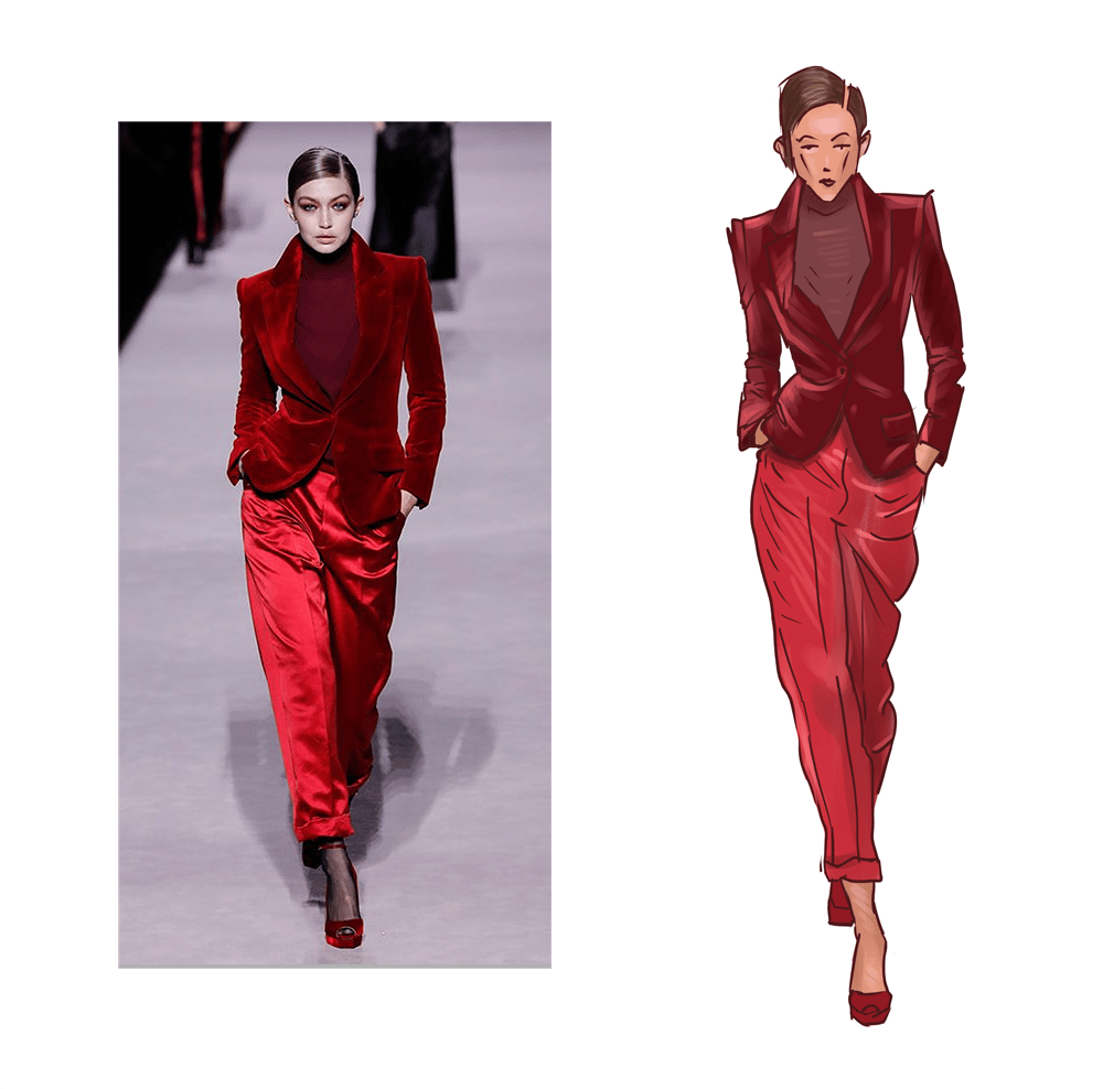 fashion sketch - image 2 - student project