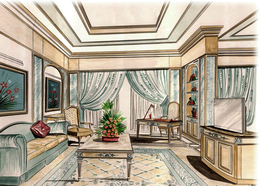 Interior decoration using watercolor - image 8 - student project