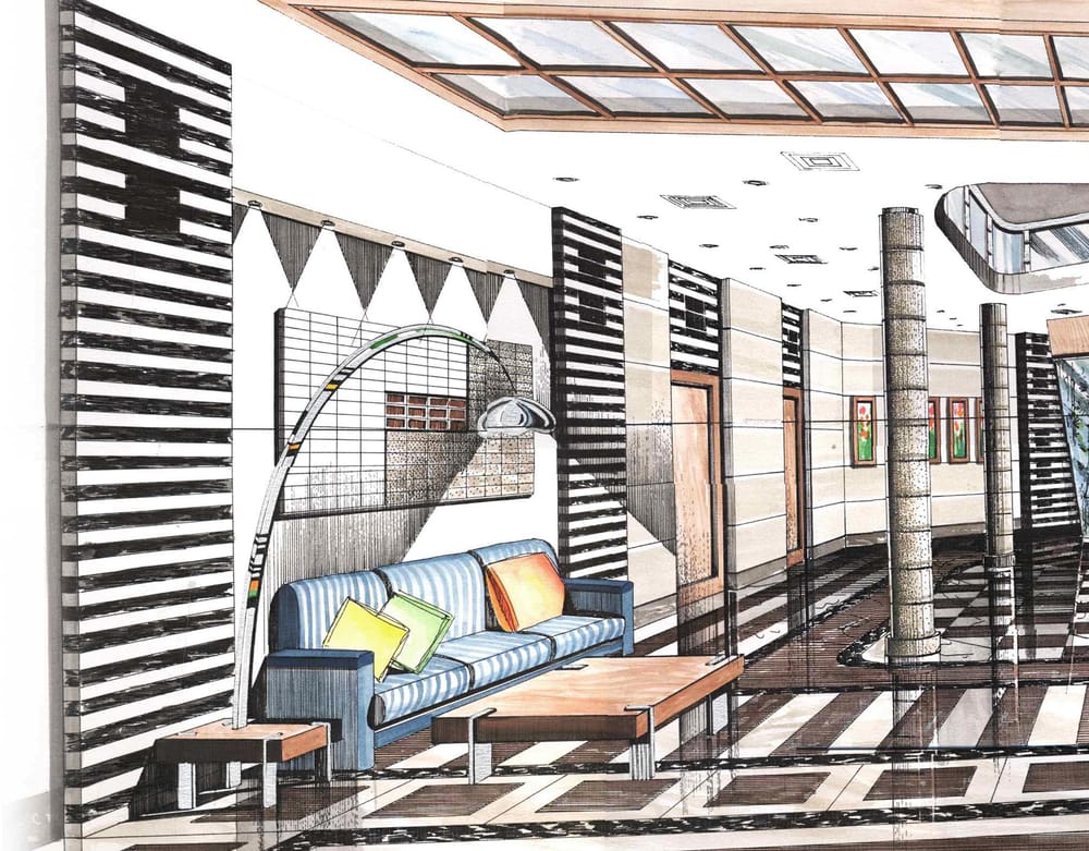 My Architecture Watercolor, Air Brush, Ink and Marker Rendering - image 2 - student project