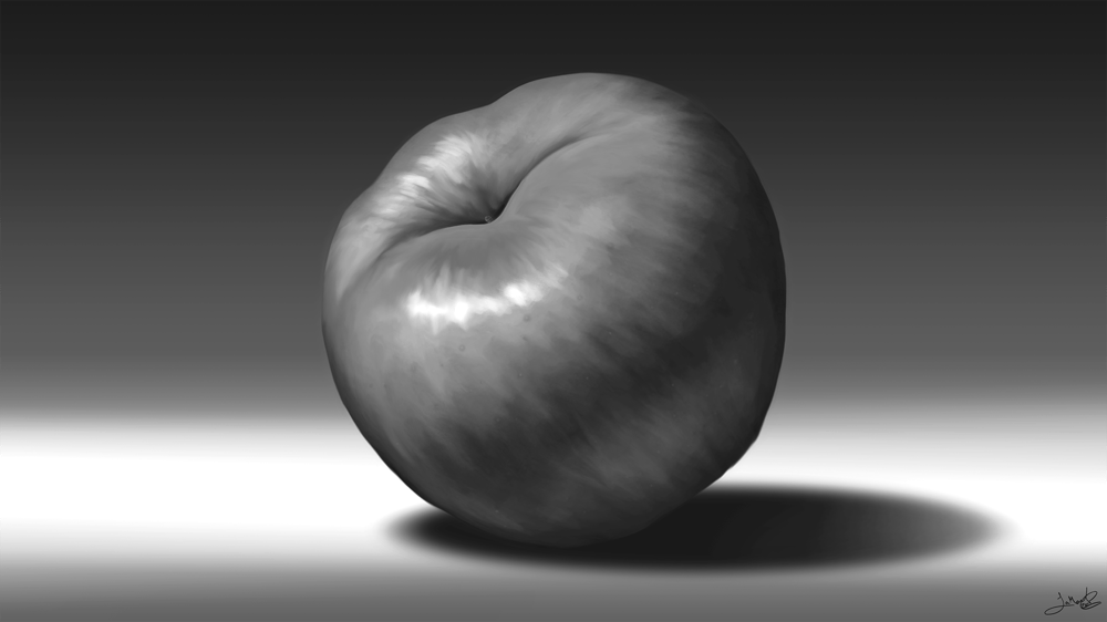 Still Life: Apple & Cherries - image 2 - student project