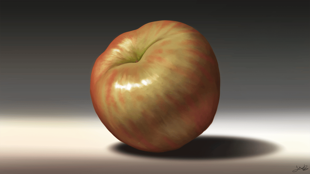 Still Life: Apple & Cherries - image 3 - student project